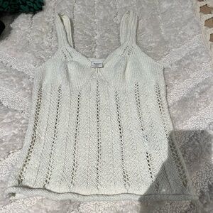 Abercrombie & Fitch Cream Knit Tank Top